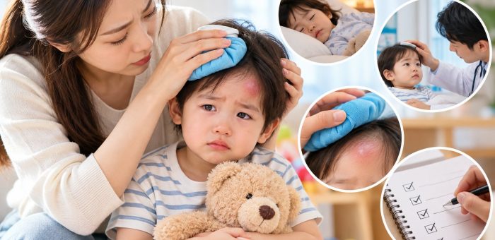 Trẻ ngã đập đầu khi nào cần đi viện? Checklist
