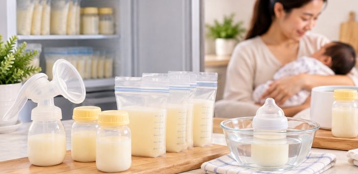 Cách bảo quản sữa mẹ sau khi vắt an toàn