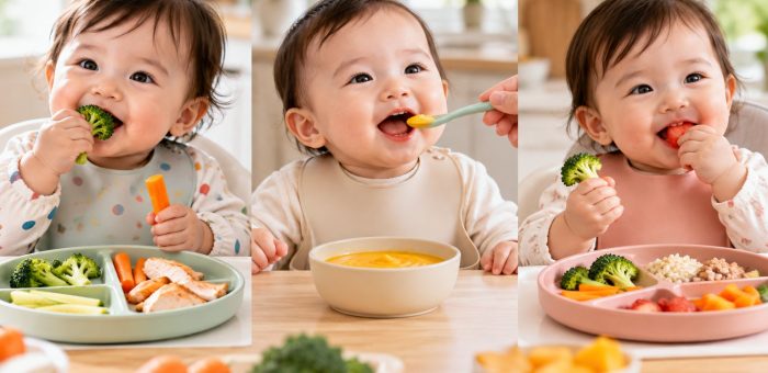 So sánh ăn dặm BLW, truyền thống và kết hợp