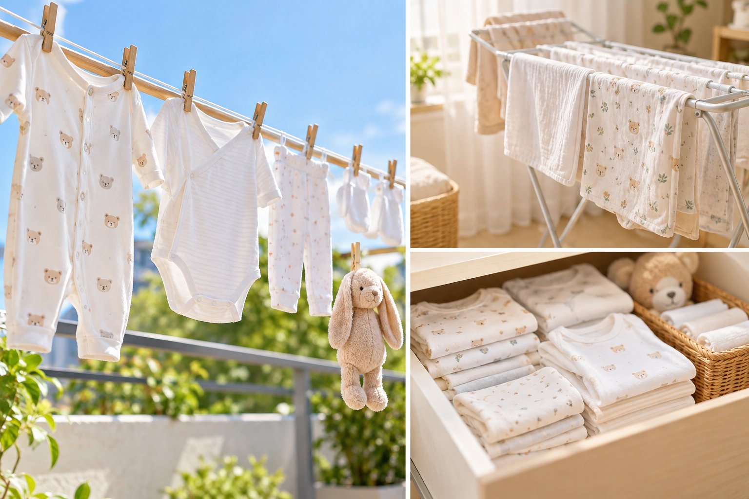 Cách giặt đồ cho bé sơ sinh mẹ nào cũng nên biết 3 Ảnh minh hoạ: Cách giặt đồ cho trẻ sơ sinh sạch, dịu nhẹ, dễ làm
