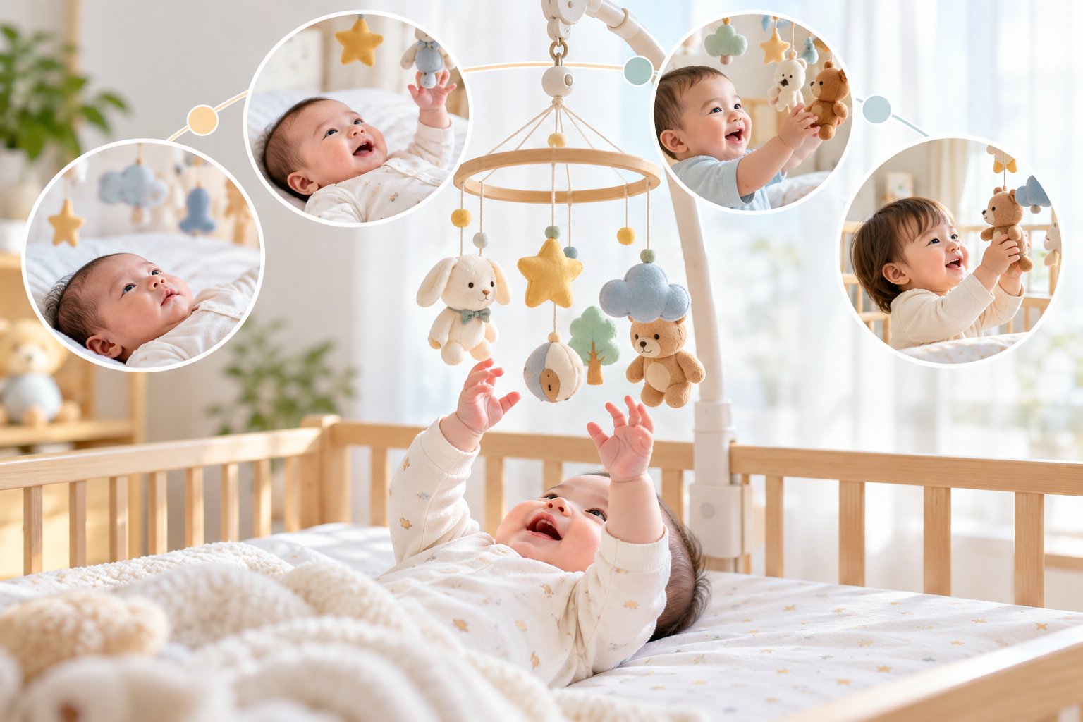 Đồ chơi treo nôi cho bé: Cách chọn và dùng an toàn 1 Ảnh minh hoạ: Đồ chơi treo nôi cho bé: Cách chọn và dùng an toàn
