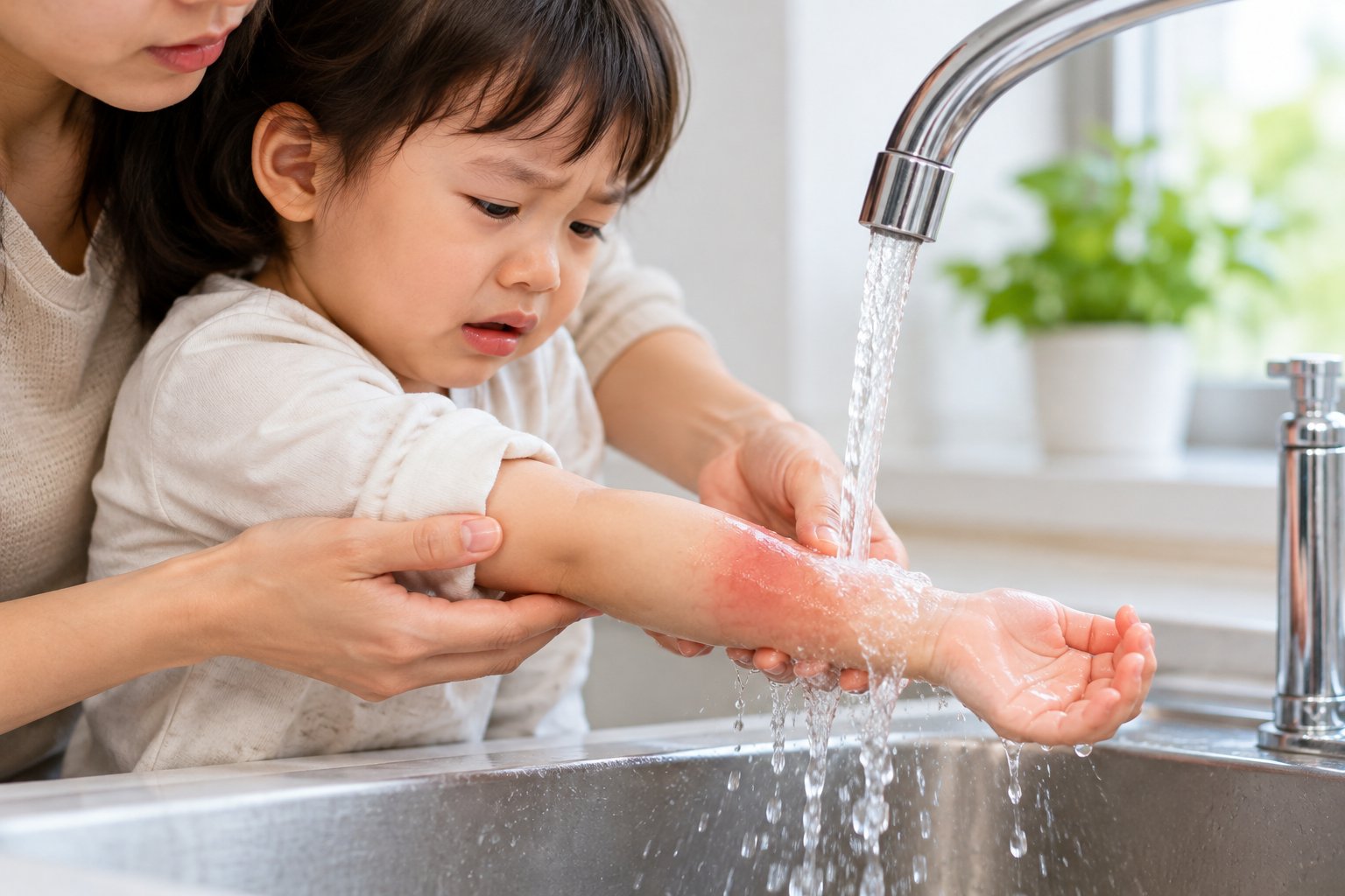 Sơ cứu trẻ bị bỏng nước sôi: Các bước cần làm ngay 1 Ảnh minh hoạ: Sơ cứu trẻ bị bỏng nước sôi: Các bước cần làm ngay