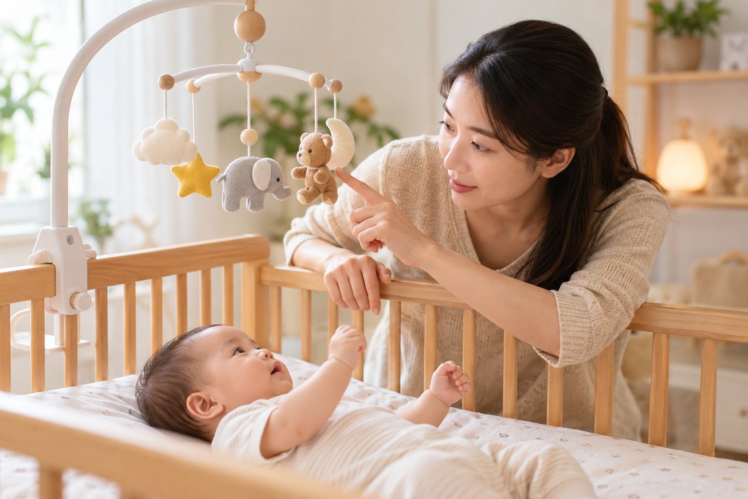 Đồ chơi treo nôi cho bé: Cách chọn và dùng an toàn 3 Ảnh minh hoạ: Đồ chơi treo nôi cho bé: Cách chọn và dùng an toàn