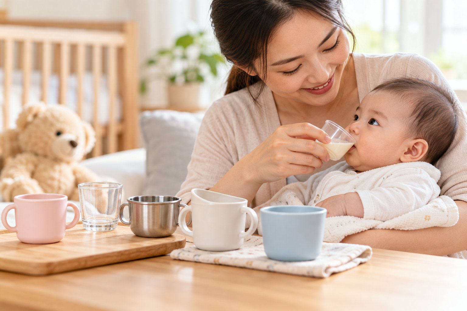 Cho trẻ sơ sinh uống sữa mẹ bằng cốc an toàn 1 Ảnh minh hoạ: Cho trẻ sơ sinh uống sữa mẹ bằng cốc an toàn