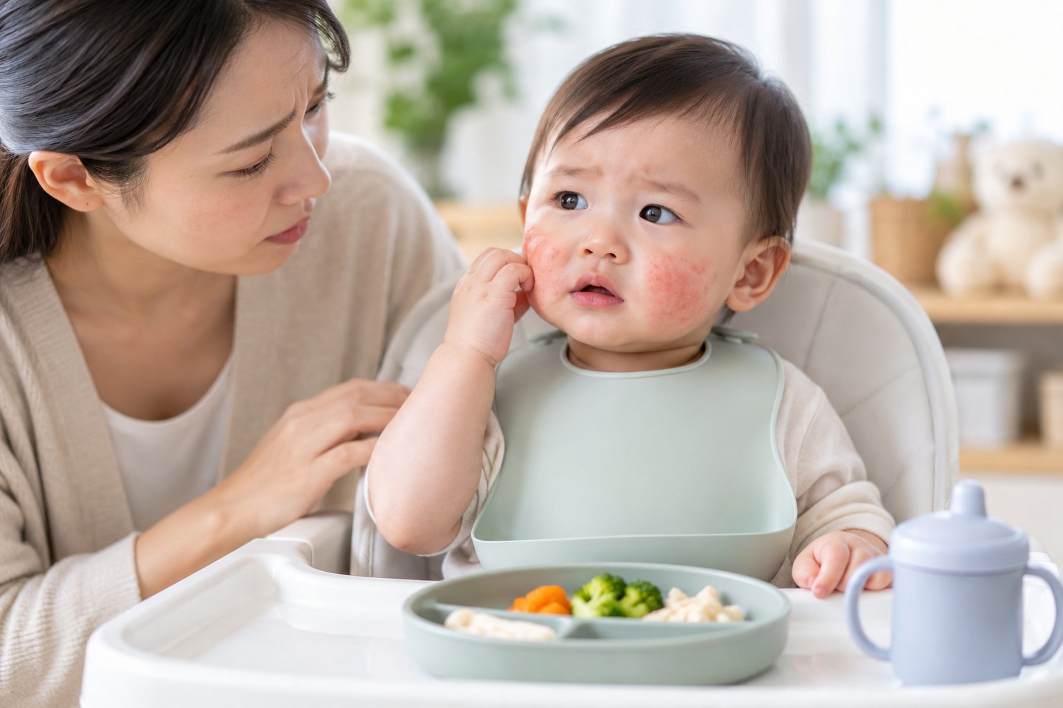 Dị ứng thức ăn khi bé ăn dặm: dấu hiệu, xử trí 1 Ảnh minh hoạ: Dị ứng thức ăn khi bé ăn dặm: dấu hiệu, xử trí