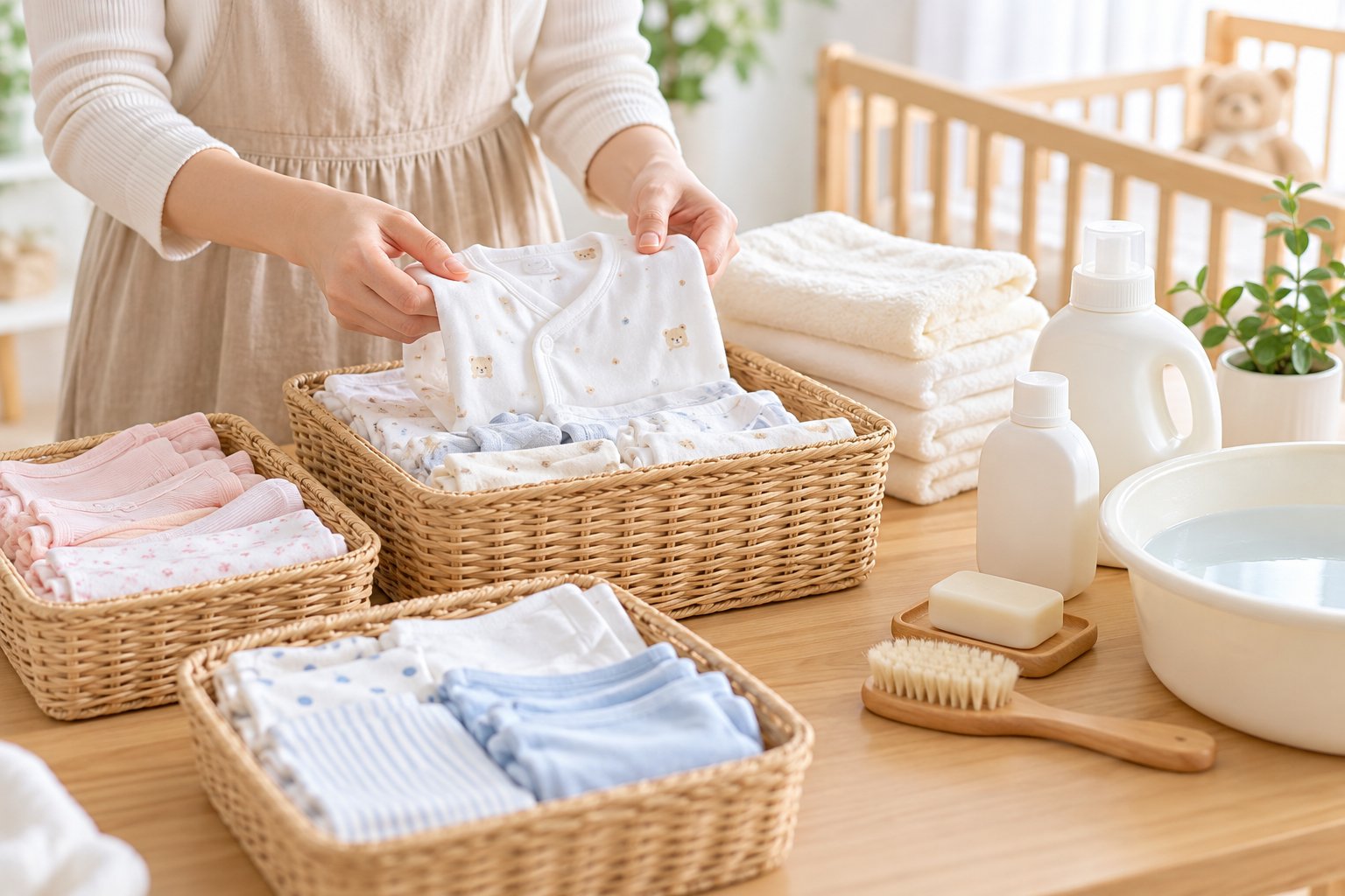 Cách giặt đồ cho bé sơ sinh mẹ nào cũng nên biết 2 Ảnh minh hoạ: Cách giặt đồ cho trẻ sơ sinh sạch, dịu nhẹ, dễ làm
