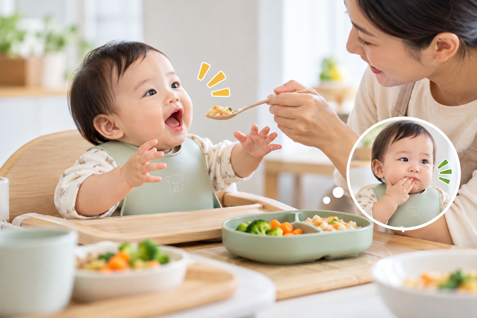 Khẩu phần ăn dặm theo tháng tuổi: Tăng sao cho đúng? 2 Ảnh minh hoạ: Khẩu phần ăn dặm theo tháng tuổi: Tăng sao cho đúng?